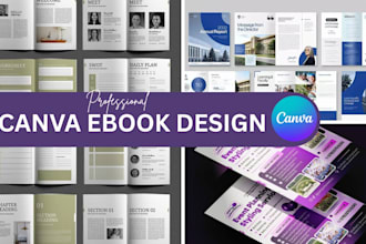 design ebook, lead magnet, workbook and PDF design in canva