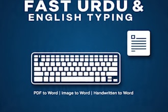 do fast urdu english typing and ms word data entry