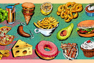 food pop art of your food pop art