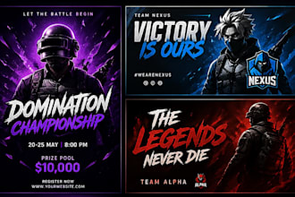 make a high quality esports posters and gaming thumbnails