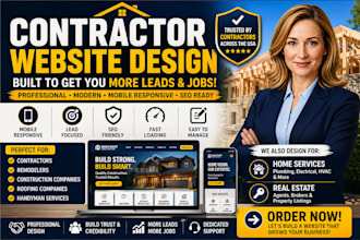 design a contractor, handyman, remodeling website, construction company website