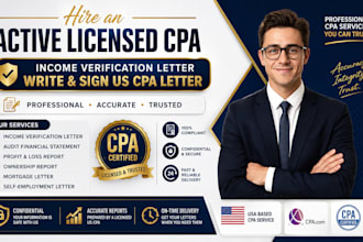write mortgage us cpa letter, financial statement profit and loss, income letter