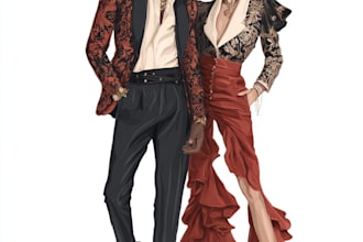 design a fashion illustration or sketch