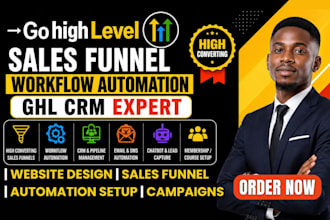 build gohighlevel sales funnel gohighlevel workflow automation kajabi expert