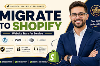 migrate wordpress website to shopify, wix squarespace migration to shopif