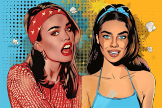 draw comic pop art portrait