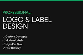 do professional graphic design logo and product label