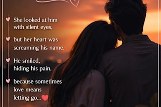 romantic and engaging story writing