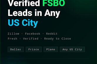 find fsbo and motivated seller leads in any US city