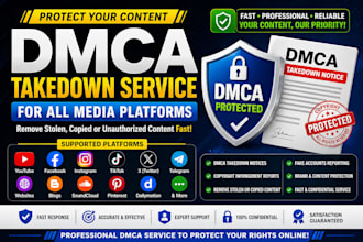remove copyright infringement from social media fast
