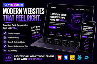 make morden website with vibe coding