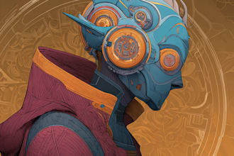 a sci fi character illustration or sci fi character