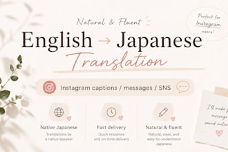 translate english to natural japanese