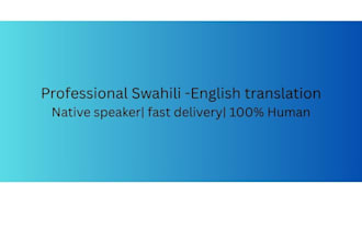 translate english to swahili professional
