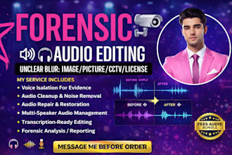 perform forensic enhancement on cctv, videos, images and license plates in 24hrs
