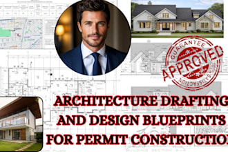 architecture drafting and design blueprints for permit construction