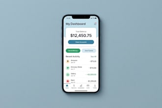 design fintech app UI UX