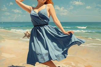 draw a pin up girl and pin up girl illustration