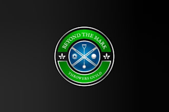 design monogram heraldic crest logo for throwers guild