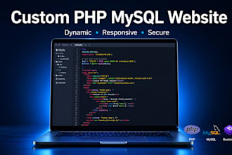 build a custom dynamic PHP mysql website with bootstrap and javascript