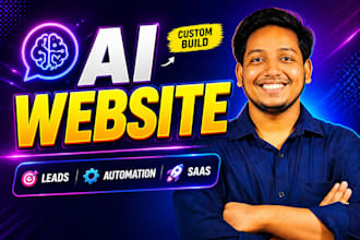 develop ai website, ai saas, ai web application as full stack web developer