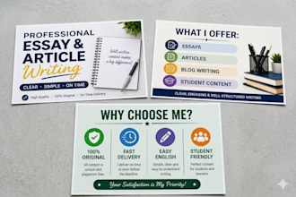write high quality essays and articles in english