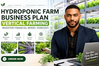 hydroponic farm business plan vertical farming investor financial model forecast