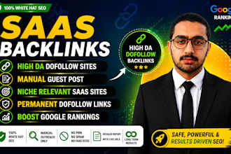 build saas backlinks via manual guest posts with dofollow links on high da sites