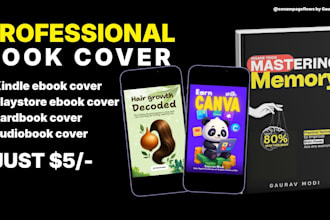 design a high converting KDP ebook cover or book cover design
