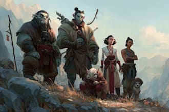 draw dnd character fantasy character for dnd illustration