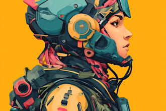 sci fi character illustration or sci fi character