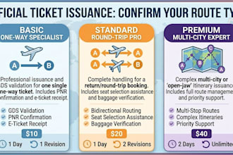 formally issue and confirm your airline tickets for any route