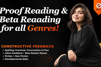 proofread, beta read your manuscript for grammar, flow with inline comments