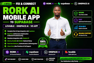 fix and connect rork ai mobile app to supabase lovable onspace ai integration