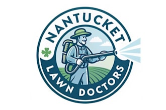 do powerful logo for a lawn care company on nantucket island