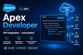develop apex triggers, batch jobs and salesforce API integrations