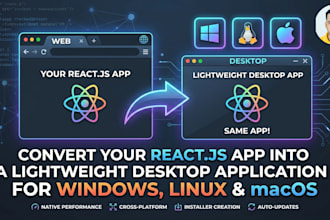 convert your react js app into a lightweight desktop application