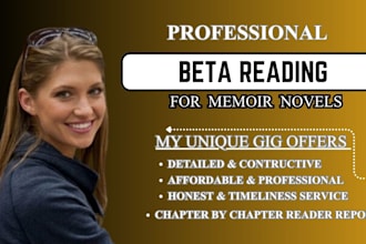 beta read memoir novel expertly