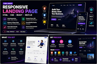 build a responsive landing page