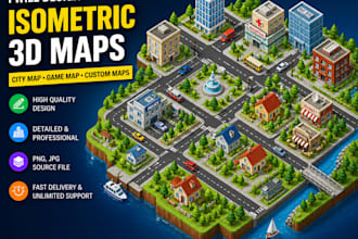 do 3d isometric event map vector festival maps illustrations