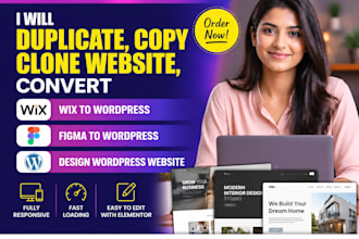 duplicate, copy, clone website, convert wix, figma to wordpress website design