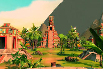 create stylized 2d 3d unity game environment, scene and pros for your unity game
