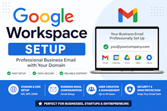set up google workspace business email with domain and dns