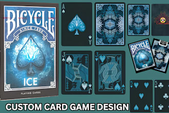 design custom playing cards, tcg card, 54 cards for cardgames and tabletop games