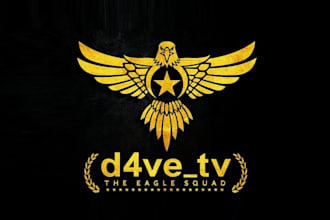 create awesome exciting eagle logo for a talented gamer
