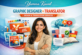 design graphics and translate your paragraphs