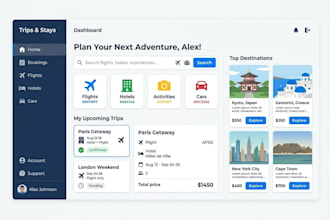 create UI UX for booking platforms