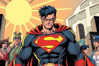 comic book illustration with comic book illustrator