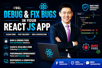 fix bugs and debug your react js app quickly and efficiently