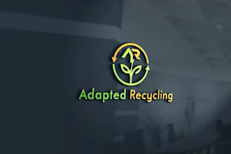 do junk removal, recycling trash and hauling service logo